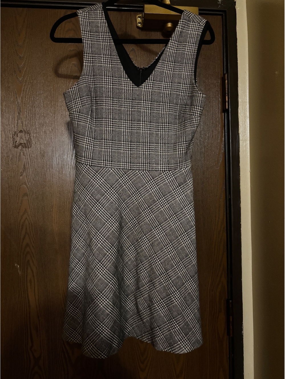 Banana Republic Plaid Fall Preppy Cotton Blend Mini Dress